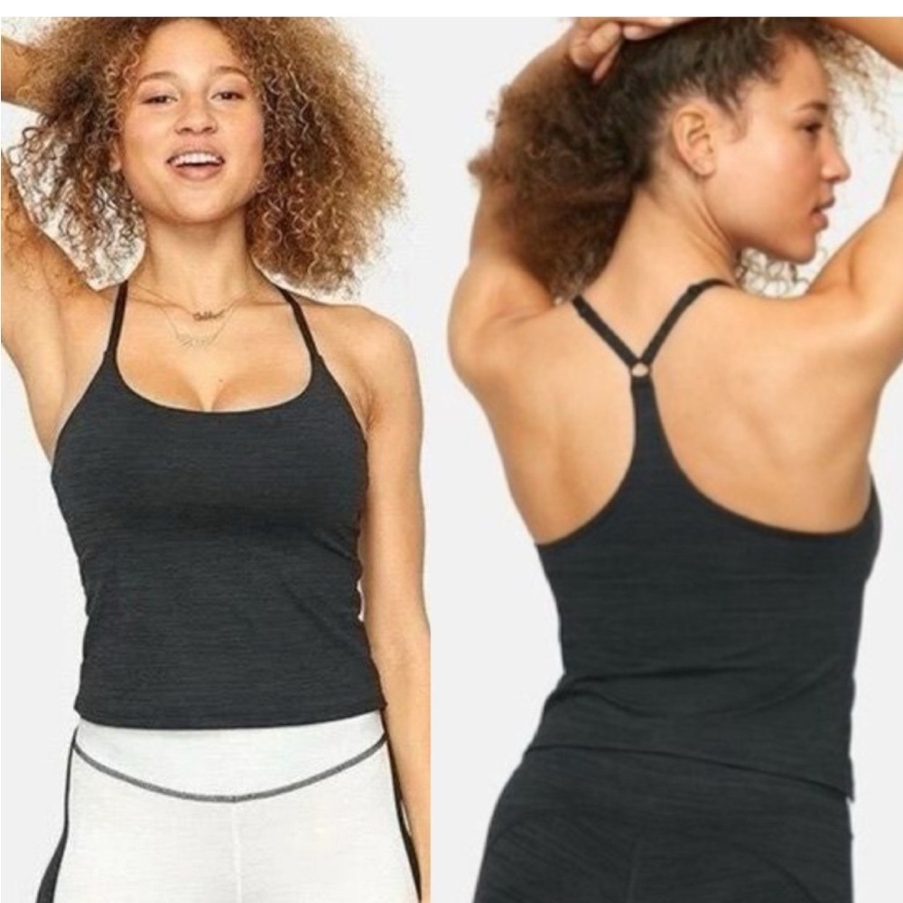 Outdoor Voices Move Free Tank Top Black Heathered- Size Large
